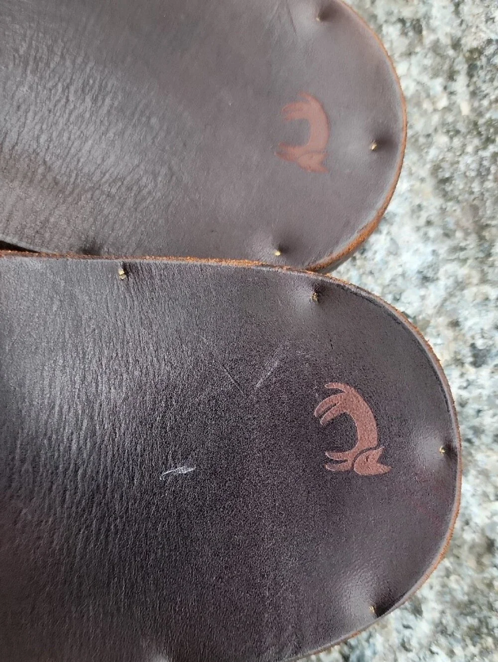 Men's Jutta Neumann Brown Leather Slide Sandals size 9 D